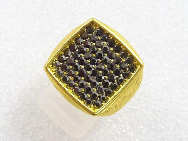 JAPANESE KIMONO / ANTIQUE COLORED STONE RING (SIZE 13)